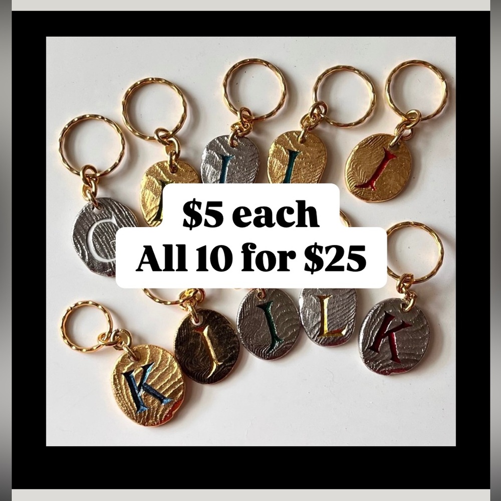 NEW/Vintage Initial Key-rings